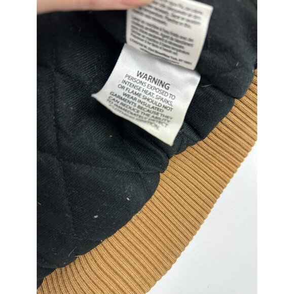 Carhartt Youth Small 7-8 Canvas Jacket Coat Tan Duck Canvas Quilted Hooded - Picture 5 of 16